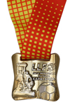 Медаль спортивная, на ленте «Лига любителей футбола LLF» Караганда