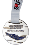 Медаль спортивная, на ленте «Чемпионат по плаванию Self club»