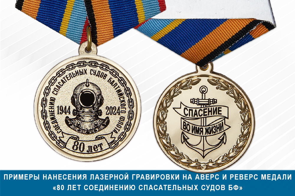 Универсальная медаль с венком на реверсе (подвеска), золото, дополнительное фото 1