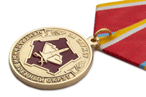 Медаль «За службу в 454-м военном госпитале» с бланком удостоверения