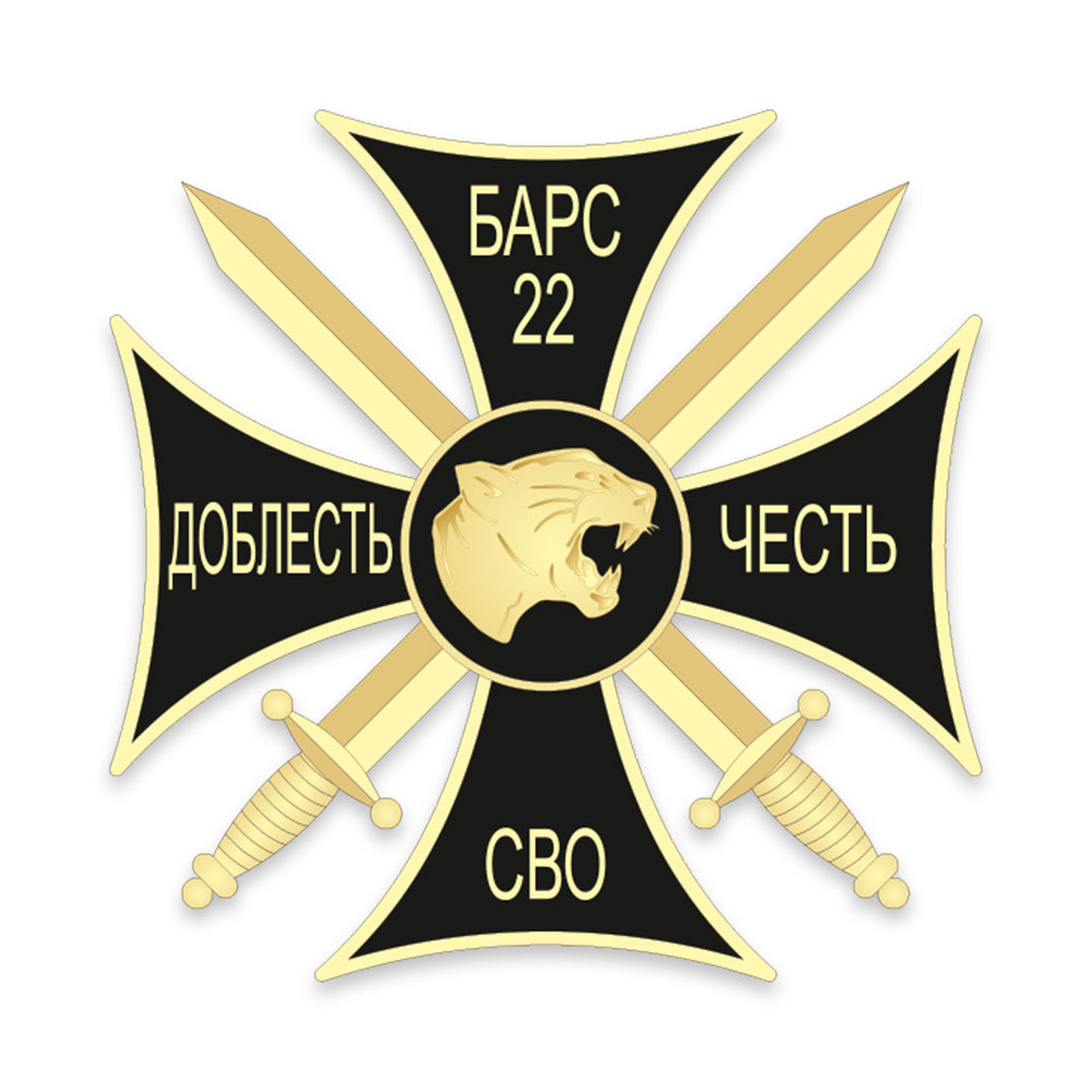 Памятный знак «СВО. Барс 22» с бланком удостоверения